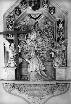 St. Liborius-Dom: Epitaph des Georg von Brenken, Bildhauerarbeit von Heinrich Gröninger, 17. Jh.