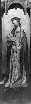 Bildnis der Hl. Ottilia, Conrad von Soest (15. Jahrhundert), Aufnahmedatum der Fotografie ca. 1913.