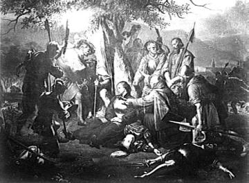 Tod des Schweizer Reformators Ulrich Zwingli in der Schlacht bei Kappel 1531