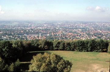 Blick vom Bismarckturm auf die Stadt