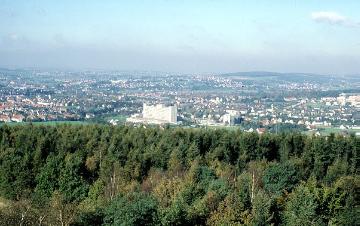 Blick vom Bismarckturm auf den Nordwesten der Stadt
