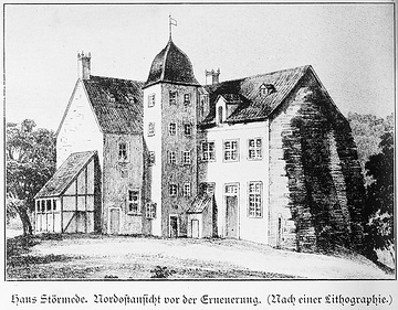 Haus Störmede (Zeihnung), Wohnsitz der Familie von Kettler-Harkotten