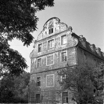Schloss Borlinghausen, Willebadessen, 1962 - Südflügel, östliche Giebelansicht