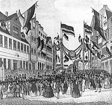 Einzug des Reichsverwesers Erzherzog Johann von Österreich in Frankfurt