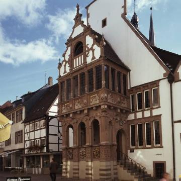 Die "Ratslaube" des Rathauses, Weserrenaissance, um 1565/89