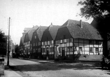 Fachwerkhäuser in Neheim, undatiert, um 1920?