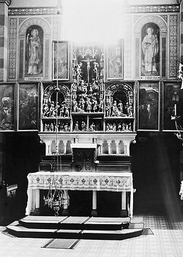 Gotischer Schnitzaltar in der katholischen Pfarrkirche St. Regina (Rhynern)