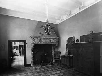 Zimmer im Stil der Renaissance - Ausstellung im Landesmuseum der Provinz Westfalen, Münster. Undatiert, zugeschrieben Fritz Mielert, 1920er Jahre. 