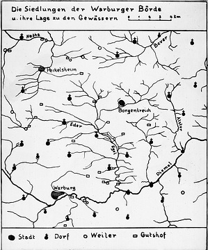 Siedlungskarte der Warburger Börde