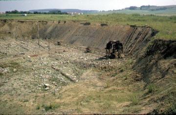 Ziegelgrube südlich von Lemgo: Blick in die Grube