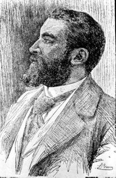 Zeichnung: Jean-Jacques Jaurès (1859-1914), französischer Historiker und Sozialistenführer