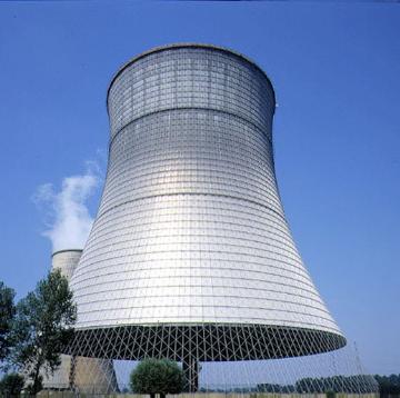 Trockenkühlturm des THTR-300 (Thorium-Hoch-Temperatur-Reaktor) der VEW (Vereinigte Elektrizitätswerke Westfalen)