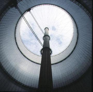 Stützkonstruktion im Trockenkühlturm des THTR-300 (Thorium-Hoch-Temperatur-Reaktor) der VEW (Vereinigte Elektrizitätswerke Westfalen)
