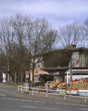 Bunker und türkischer Lebensmittelladen an der Gahlenschen Straße Ecke Wattenscheider Straße