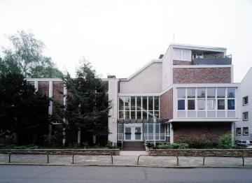Jüdisches Gemeindezentrum mit Synagoge in Dortmund, erbaut 1956 nach einem Entwurf von Helmut Goldschmidt