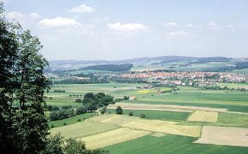 Blick von Süden auf Barntrup und zum Lipper Bergland