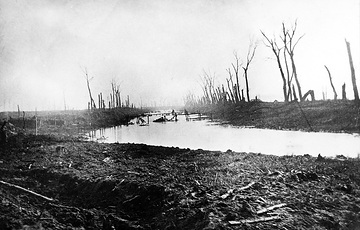 Kriegsschauplatz Westflandern 1914-1918, "Ypernschlacht": Der Yser-Kanal, ein Schwerpunktkampfgebiet in der 1. Flandernschlacht 1914