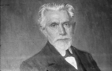 August Bebel (1840-1930), deutscher Sozialist und 1891 Erster Vorsitzender der SPD (Ölgemälde)