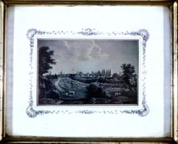 Münster, historische Stadtansicht um 1834, Daguerreotypie nach einer Lithografie von H. Auling