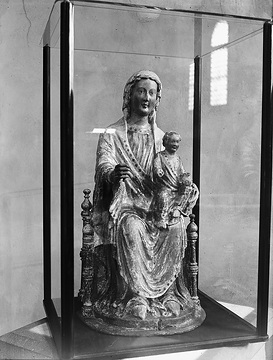 Thronende Madonna, Romanik (Kunst- und Gewerbemuseum)