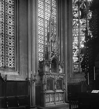 Gotisches Sakramentshäuschen im nördlichen Chor der Marienkirche