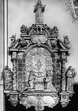 St. Josef-Kirche: Epitaph des Freiherrn Ludwig von Imbsen, Barock um 1717