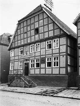 Fachwerkhaus in der Langestraße: Gasthof 'Zum braunen Hirschen'