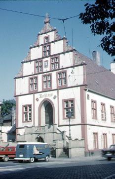 Nordgiebel des Rathauses von 1545 am Marktplatz