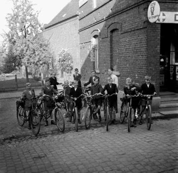 Raesfelder Schüler mit den Fahrrad