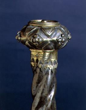 Städtisches Heimatmuseum: Knauf eines Bürgermeisterzepters, Silber vergoldet, Anfang des 16. Jahrhunderts