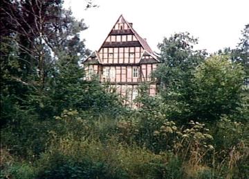 Haus Aussel, Nordansicht: Herrenhaus in Backsteinfachwerk, erbaut 1580