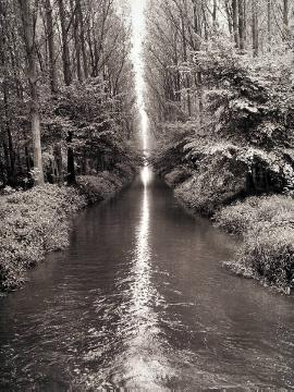Boker Kanal bei Lipperbruch, 32 km langer Bewässerungskanal zwischen Paderborn-Neuhaus und Lippstadt, in Funktion 1853 bis 1970er Jahre