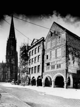 Wiederaufbau am Roggenmarkt 1949