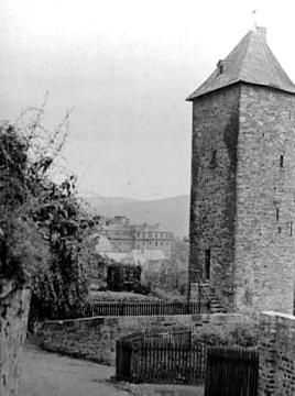 Blick auf den Limpsturm, Teil der alten Stadtbefestigung
