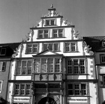 Giebelansicht des Heisingschen Hauses am Marienplatz 2, errichtet 1590 - ehemaliges Bürgermeisterhaus