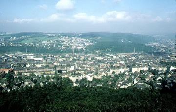 Blick vom Bismarckturm nach Norden auf die Stadt