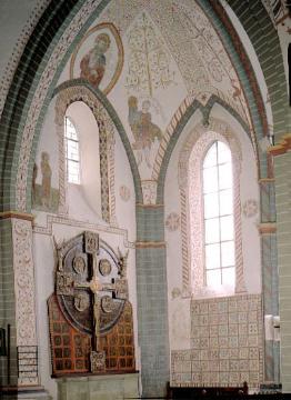 Evangelische Pfarrkirche St. Maria zur Höhe: Gewölbe und Scheibenkreuz, um 1230