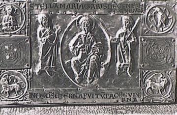 Reliquienschrein des heiligen Vitus, 1207, Deckelrelief (Vitus-Kirche)