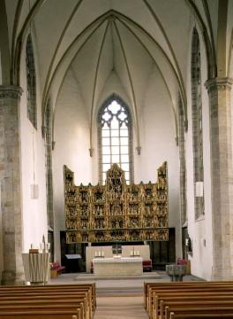 St. Petri-Kirche: Antwerpener Schnitzalter (geöffneter Zustand), 30 Bildfelder mit 633 Figuren, Werkstatt Meister Gielesz (Gilles), vollendet 1521