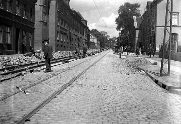 Gleisbauarbeiten in der Essener Straße