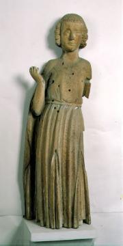 Städtisches Heimatmuseum: Skulptur des Hl. Michael, Romanik, vor 1300