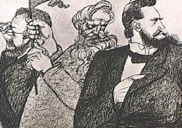 Spießbürger: Tuschezeichnung, um 1907; Karikatur von Ernst Barlach (Zeitschrift "Simplicissimus")