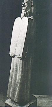 Moses (Der Gesetzesgeber): 1919, Holzskulptur von Ernst Barlach