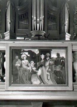 St. Christoph-Kirche in Hirschberg: Gemälde an der Orgelbrüstung