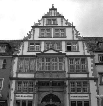 Giebelansicht des Heisingschen Hauses am Marienplatz 2, errichtet 1590 - ehemaliges Bürgermeisterhaus