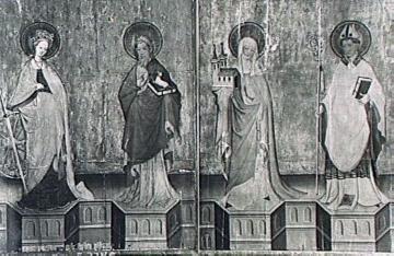 Wildunger Altar: Hl. Elisabeth und Nikolaus, Außentafel des geschlossenen Altars - Conrad von Soest, um 1403