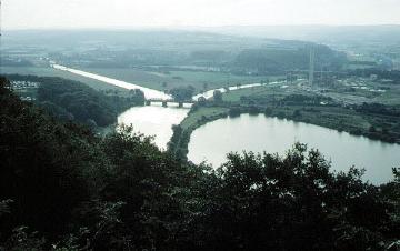 Zusammenfluss von Ruhr und Lenne am Hengsteysee bei Syburg