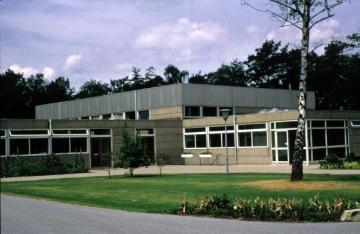 Westfälische Klinik für Psychiatrie Gütersloh, Wäschereigebäude, 1974.