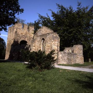 Ruine der Sylvester-Kapelle im Weitmarer Schlosspark (Hattinger Straße/Wasserstraße), schon bezeugt 1397, ehem. kath. Filialkirche