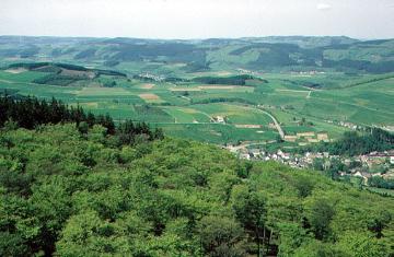 Tallandschaft südwestlich vom Istenberg (NSG Bruchhauser Steine) mit Ortschaft Bruchhausen